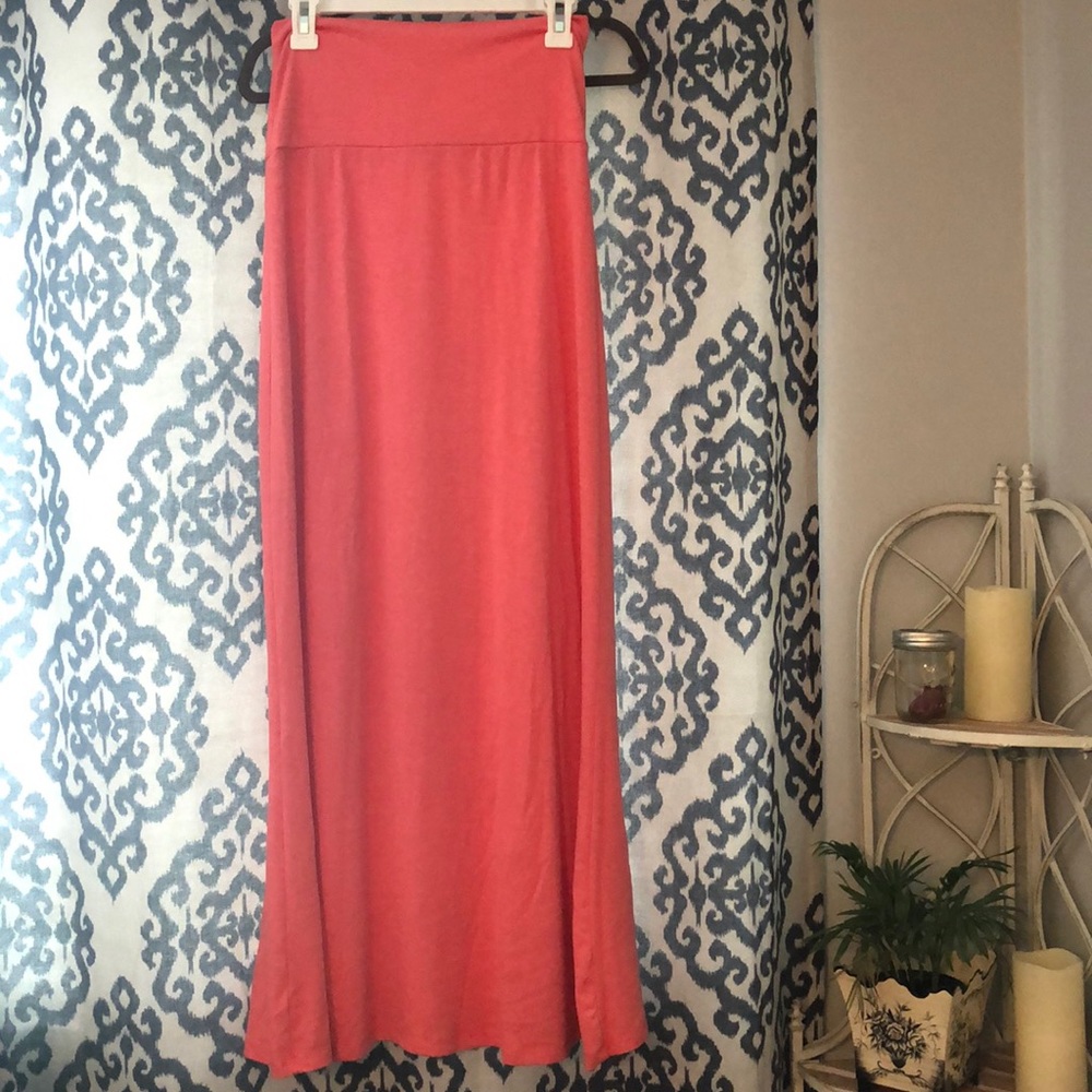 Pink maxi skirt